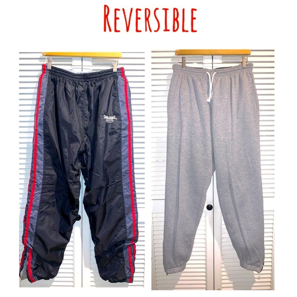 Vintage Spalding reversible parachute track pants Men’s large